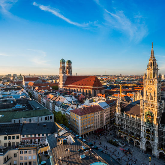 Aerial view of Munich, Germany